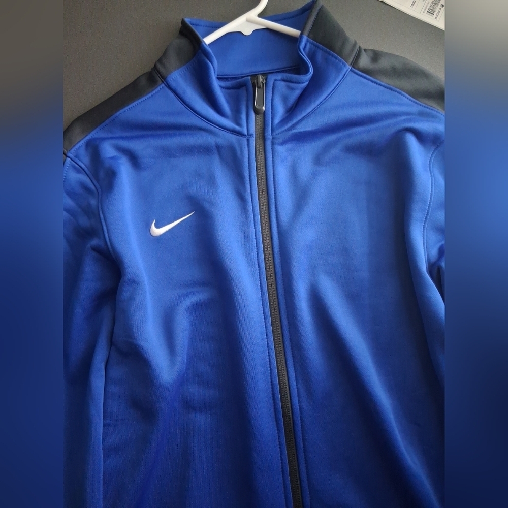 Nike Dri Fit Blue Black Track Jacket Large